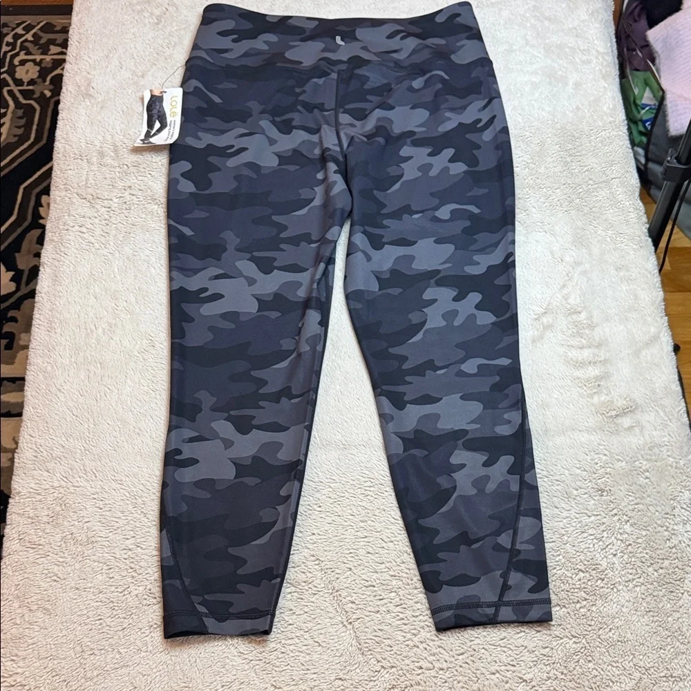 NWT Lole Women's Grey Camouflage Leggings XL Black Grey - Picture 10 of 12
